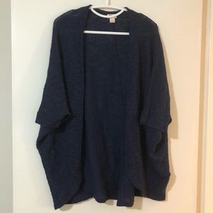 Navy open sweater
